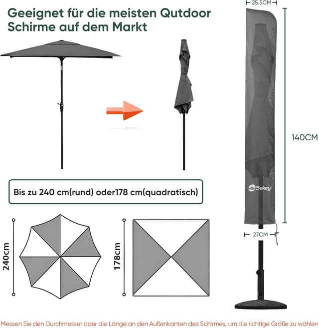 Detalle 2 de Sekey Custodia Ombrello 200 cm ☔