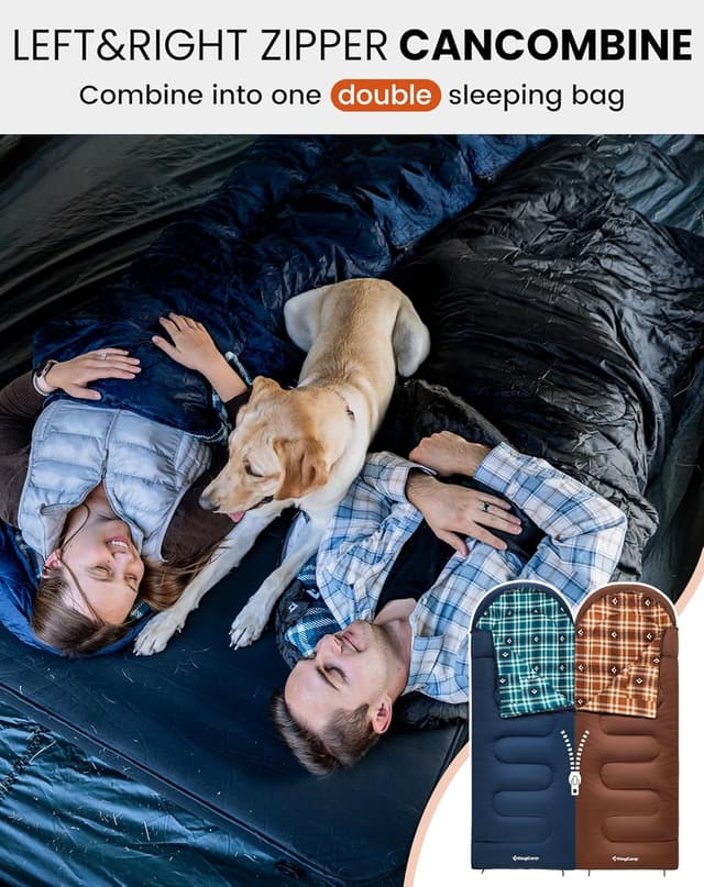 Detalle de KingCamp winter sleeping bag, 300 g/m²