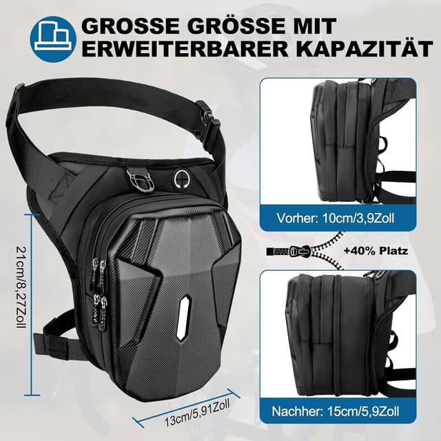 Detalle 2 de ISEYOU Beintasche Motorrad für 21 x 15 x 10 cm