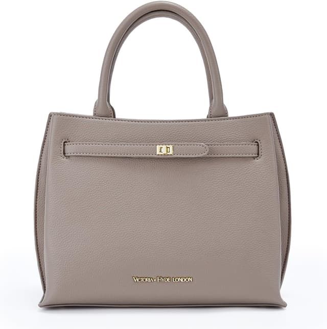 Detalle de VICTORIA HYDE Borsa a mano grande da donna in pelle PU nera (con tracolla regolabile)