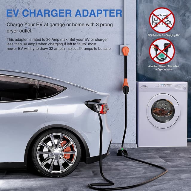 Detalle 2 de Nilight 30 Amp to 50 Amp EV Adapter Cord (NEMA 10-30P to 14-50R) 10-Gauge, Level 2 Charging