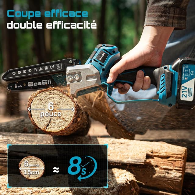 Thumbnail 3 de SEESII Mini Tronçonneuse 6 pouces 🪚