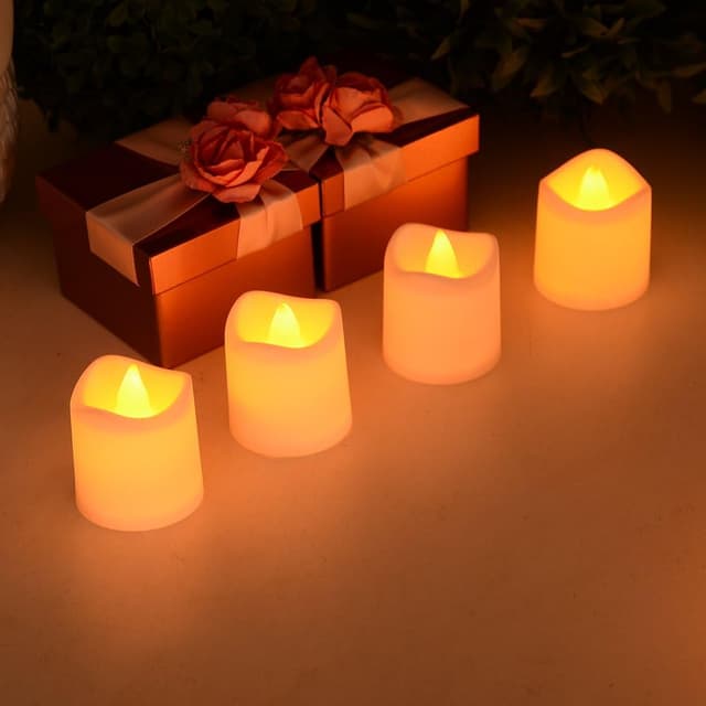 Detalle 1 de Litake LED Candles (24 Pack) Flameless Flickering Tea Lights in Warm White