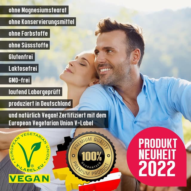 Detalle 2 de Vegan All-in-One Multikomplex mit B12, D3, K2, Folsäure, Zink, Eisen, Selen & Jod – 120 Kapseln
