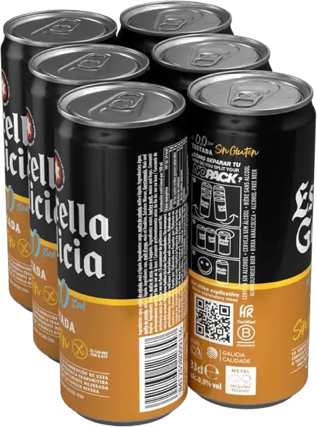 Thumbnail 4 de Estrella Galicia 0,0 Tostada Pack 24 x 33 cl