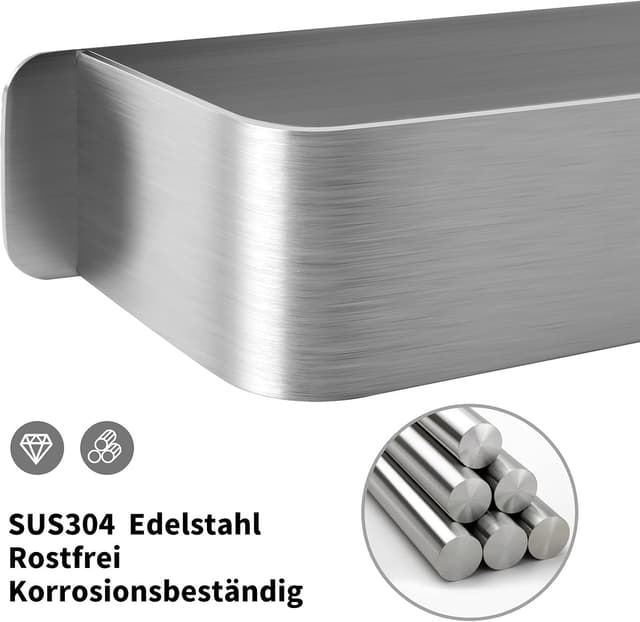 Detalle 1 de Handtuchhalter ohne Bohren 42 cm Edelstahl