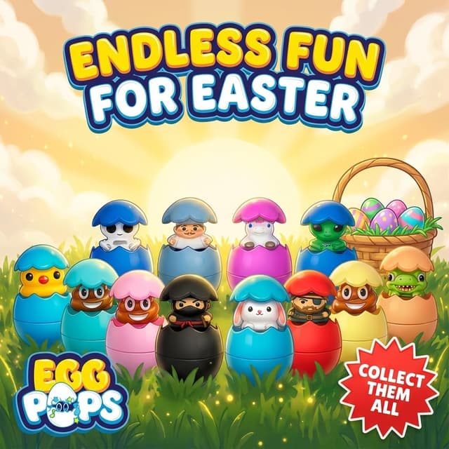 Thumbnail 2 de Egg Pops Farting Toy Blue