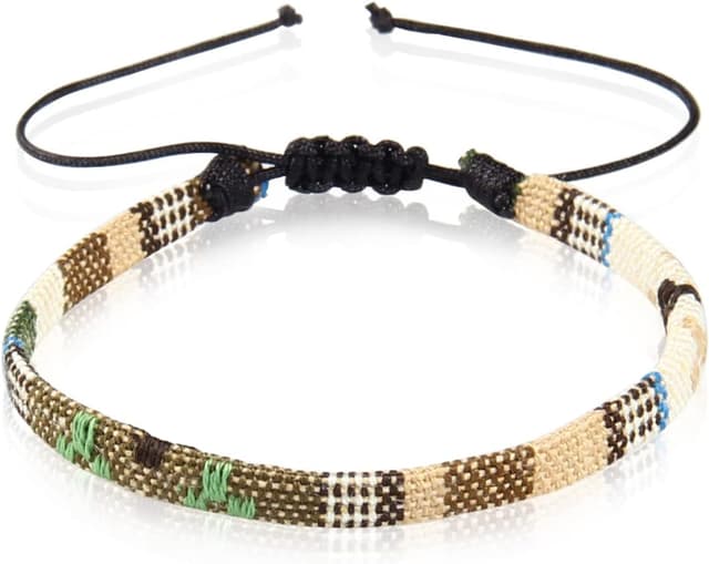 Detalle de GD GOOD.designs Surfer Fußband Bunt (wasserfest, größenverstellbar 16–32 cm) – Boho Ethno für Damen & Herren