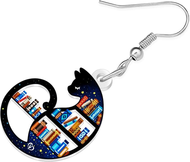 Thumbnail 3 de LONYOO Acrylic Funky Cat Earrings