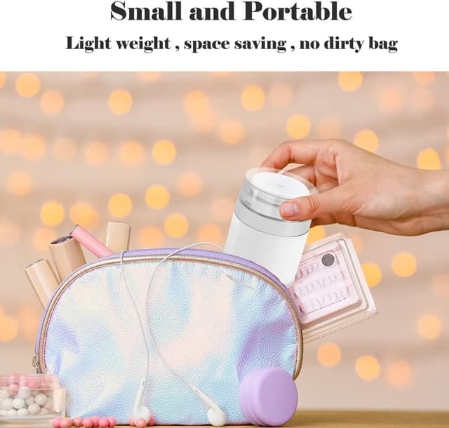 Detalle de HOTUT Airless Pumpspender (1 Stück, 30 ml) – nachfüllbarer Vakuum-Kosmetikbehälter für Creme & Lotion