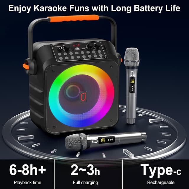 Detalle de HWWR Karaoke Machine 30W with 6.5-inch subwoofer