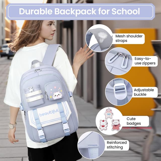 Thumbnail 1 de IvyH Sac à Dos Enfant Bleu 30x46