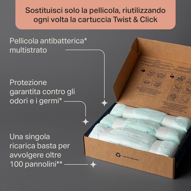 Thumbnail 3 de Tommee Tippee Twist & Click 12 ricariche