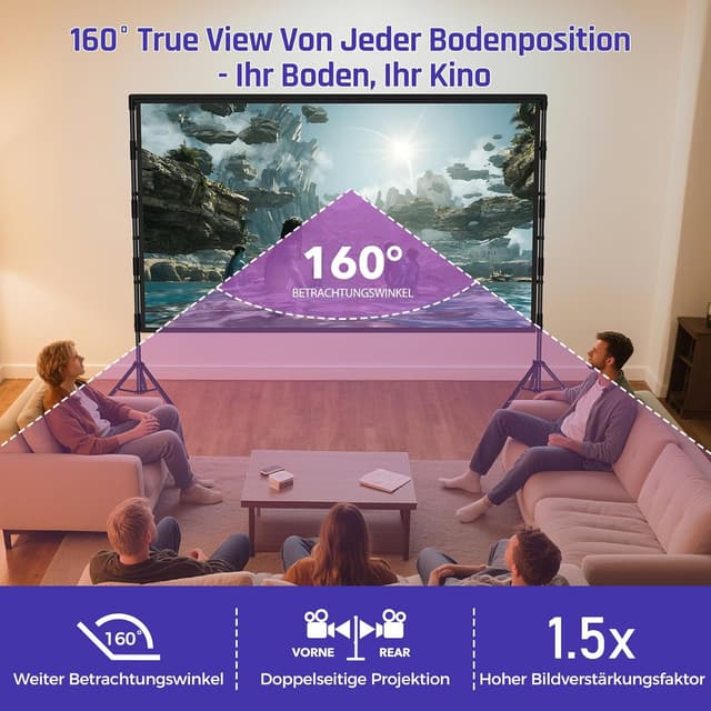 Thumbnail 3 de LEORFI 120 Zoll Projektionsleinwand Outdoor đź“˝