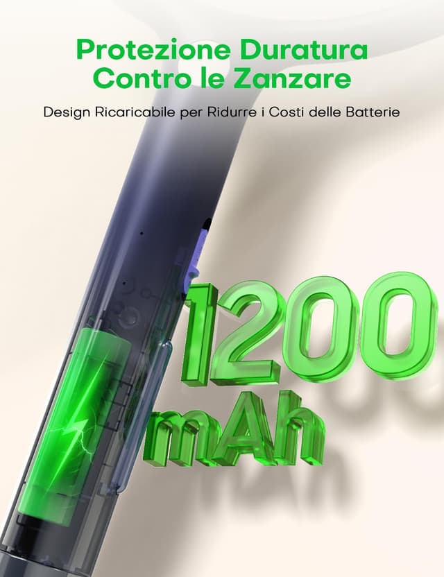 Thumbnail 5 de AROEVE Racchetta Zanzare Elettrica 4000V, 1200mAh