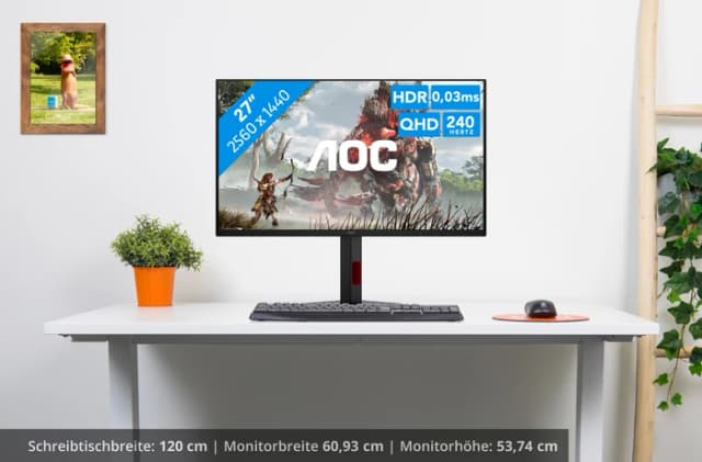 Thumbnail 13 de AOC OLED Q27G4ZDR Gaming-Monitor (27 Zoll, Quad-HD+, 240 Hz, HDR10)