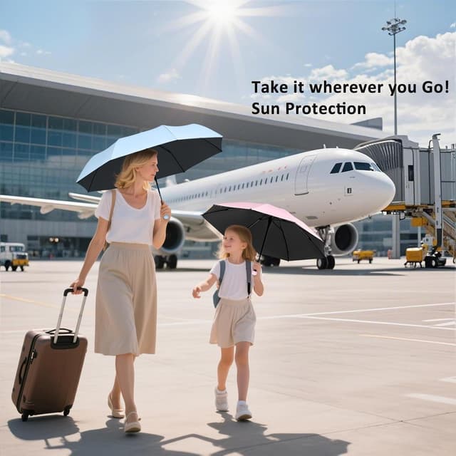 Thumbnail 6 de BAODINI mini travel umbrella with case – compact UV-blocking pocket sun umbrella