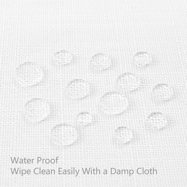 Detalle de smiry Leinenoptik Tischdecke mit Lotuseffekt, abwaschbar, eckig 140 x 180 cm (weiß)