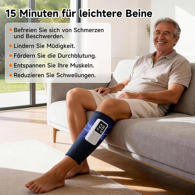 Thumbnail 6 de Kabelloses Wadenmassagegerät mit EMS, Heizung & Luftkompression – wiederaufladbar, 3 Modi