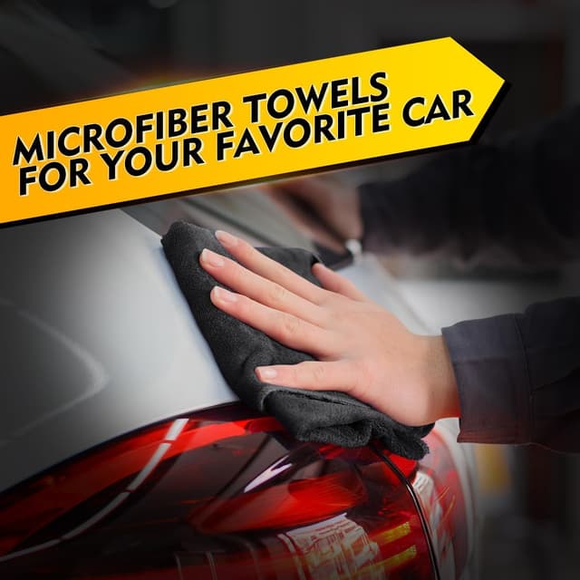 Detalle de HOMEXCEL Mikrofaser-Reinigungstücher (12er-Set) – streifenfrei, fusselfrei, ultra-saugfähig für Auto, Küche & Fenster