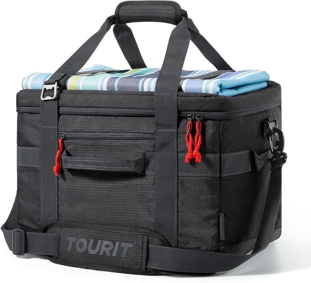 Detalle de TOURIT Soft Sided Cooler Bag (48/60 Cans) — Large Collapsible, Leakproof Insulated Ice Chest for Picnic, Beach, Camping