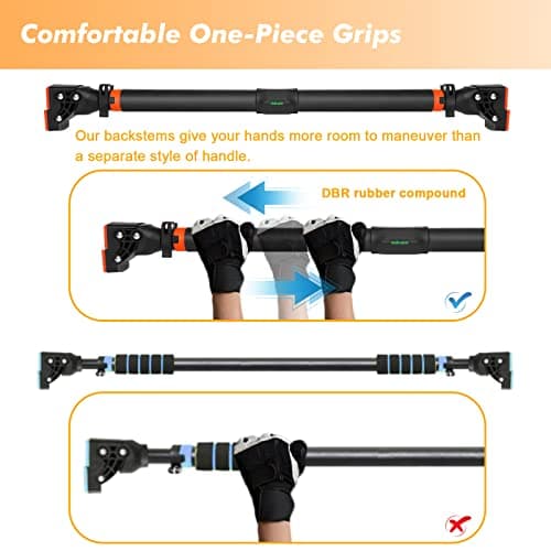 Detalle de AETKFO Barra de Dominadas sin Tornillos ajustable 72-110 cm (hasta 200 kg) para marco de puerta