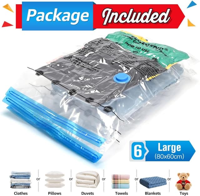 Detalle 2 de BoxLegend Vakuumbeutel Staubsauger 6er Set 6L