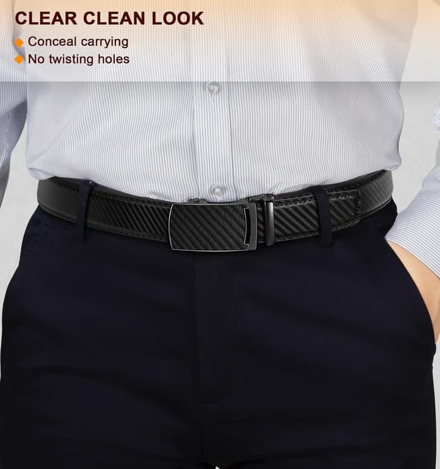 Thumbnail 6 de KEMISANT Herren-Gürtel aus Leder mit Ratsche (Automatikschließe) – 35 mm breit