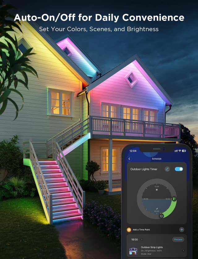 Detalle de Govee Outdoor LED Strip Light 10m RGBIC (IP65) with Music Sync and WiFi Voice Control