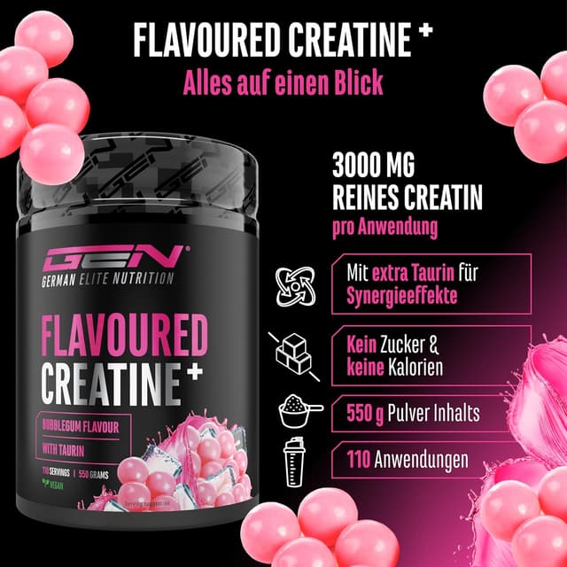 Thumbnail 1 de Flavoured Creatine Pulver 550 g – Monohydrat mit L-Taurin