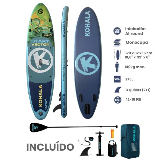 Detalle 2 de Kohala Start Vector Blue – Tabla de paddle surf hinchable All-Round 10,6”
