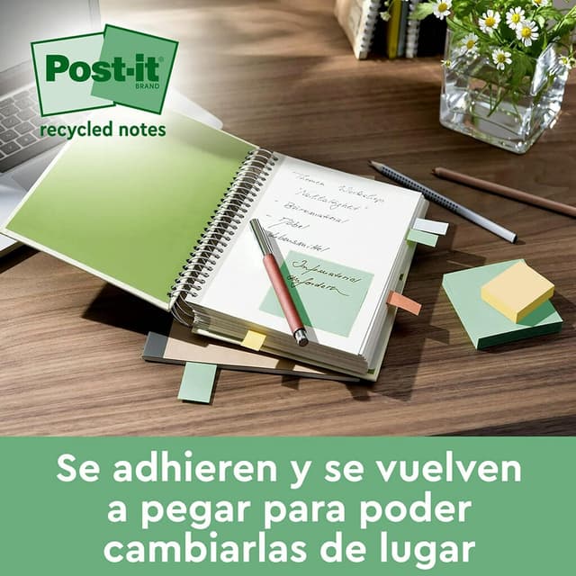 Thumbnail 6 de Post-it Super Sticky Notas Recicladas 12 blocs 70 hojas
