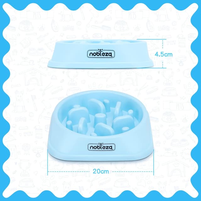 Detalle de Nobleza ciotola anti-ingozzamento per cani grandi e taglia media, design a puzzle, plastica 20 cm