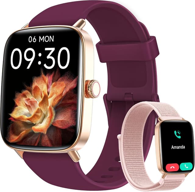 Detalle de Yoever Smart Watch for Women with Bluetooth 5.3 Calling, 1.85" HD Display, Fitness & Health Tracking