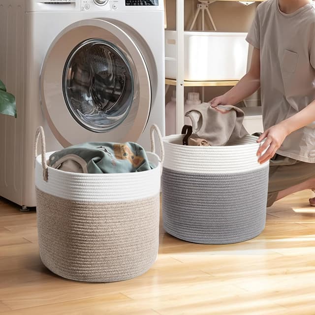 Detalle 2 de SYLANDO D40 Wäschekorb aus Baumwolle