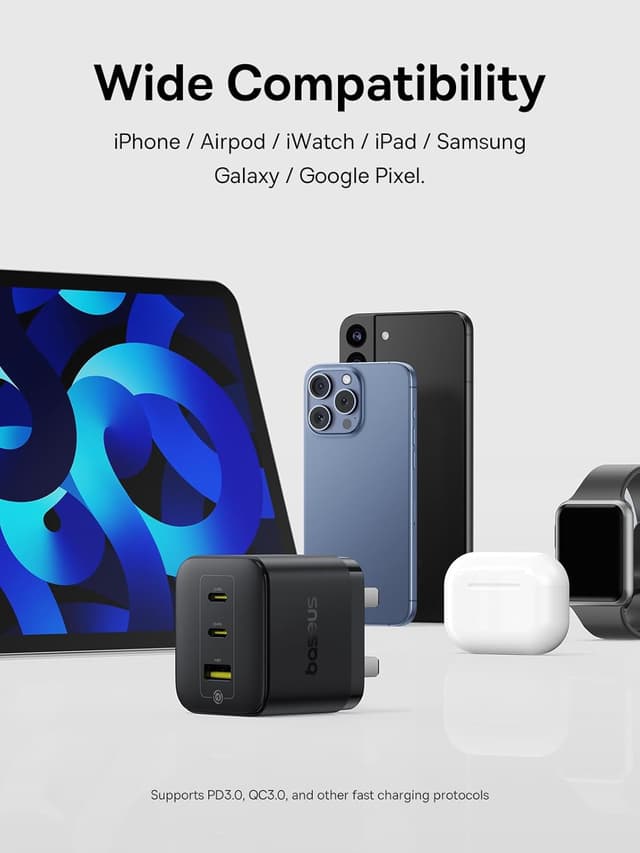 Thumbnail 6 de Baseus 65W USB‑C 3‑Port GaN Charger