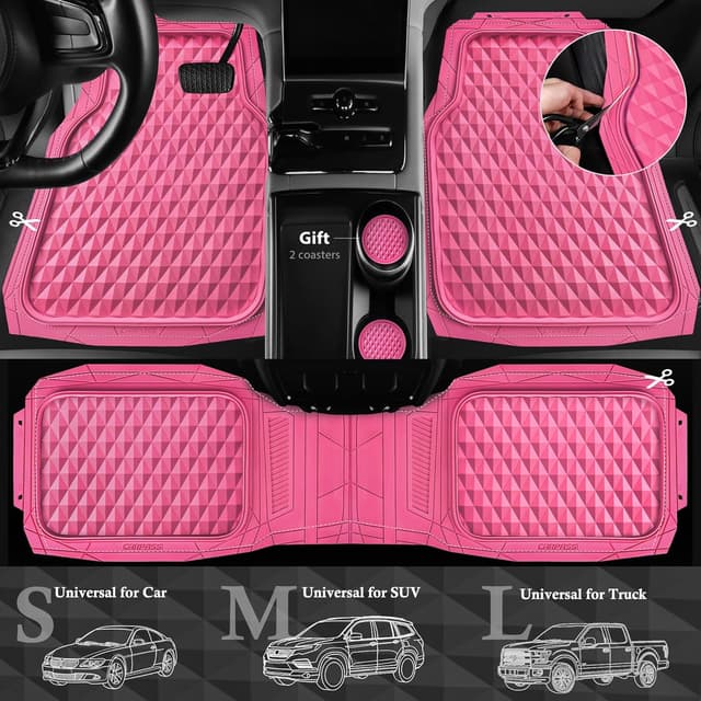 Thumbnail 2 de CAR PASS Heavy Duty Rubber Floor Mats 3D Trunk Liner