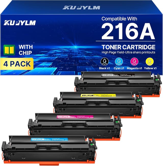 Detalle de KUPYLM 216A W2410A Toner compatibile HP 216A (con chip), 4-pack colori