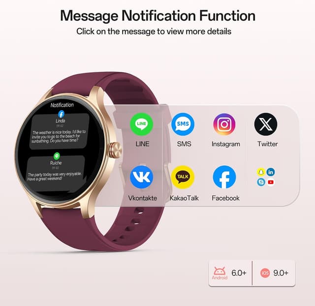 Detalle de Woneligo 1.27" HD Smartwatch, IP68