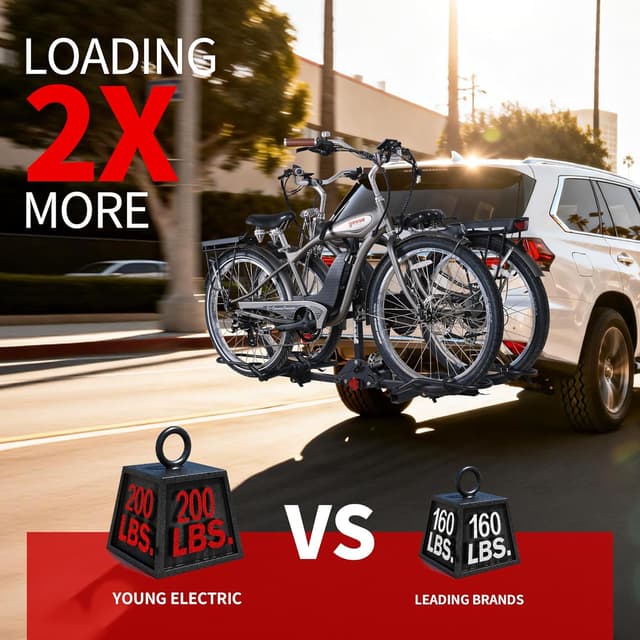 Thumbnail 1 de Young Bike Rack Hitch 200LB 2-Bike Platform