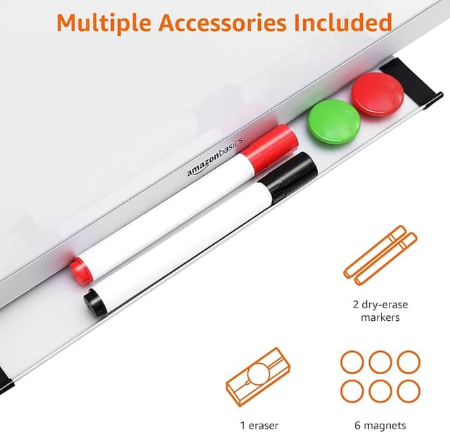 Thumbnail 4 de Amazon Basics Pizarra blanca magnética 150 × 100 cm 📋