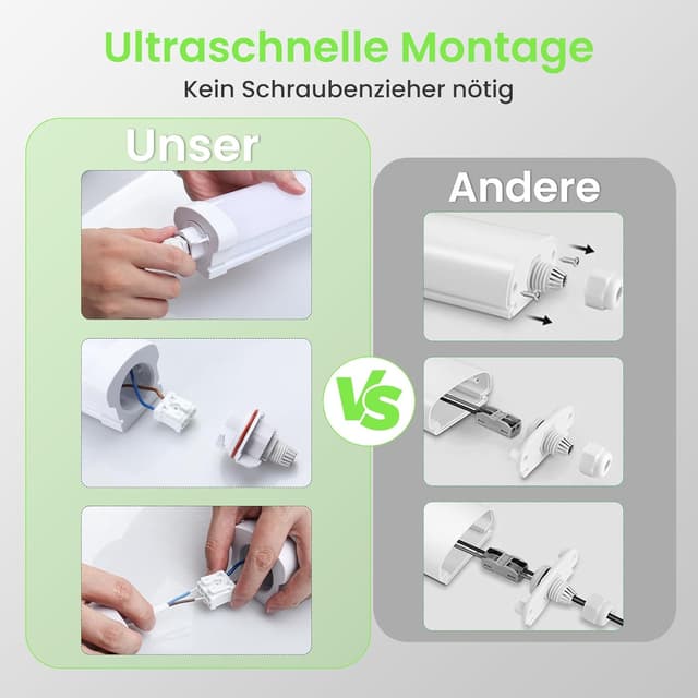 Detalle 2 de ALUSSO LED Feuchtraumleuchte 117 cm 36 W