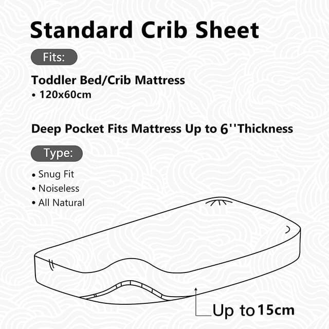 Detalle de Cot bed fitted sheets 120x60cm (dinosaur) for travel cots – soft cotton, 360° elastic