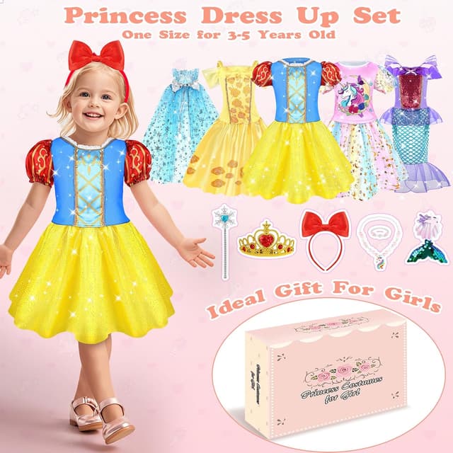 Thumbnail 6 de Dreamon Princess Costumes for Girls 5 sets