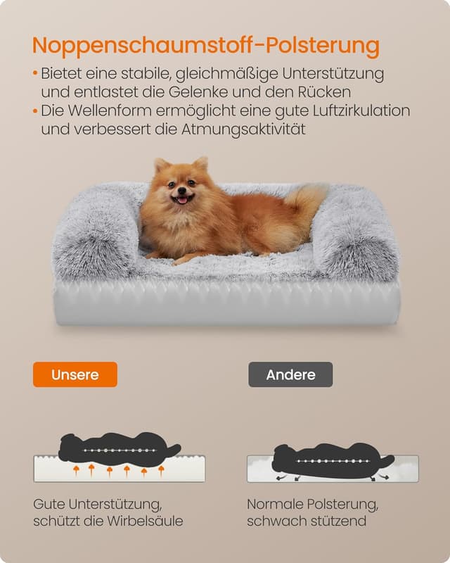 Detalle 2 de Feandrea FluffyHug Hundebett Größe M
