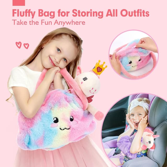Thumbnail 4 de hahaland Unicorns Ballerina Doll with 3 Outfits