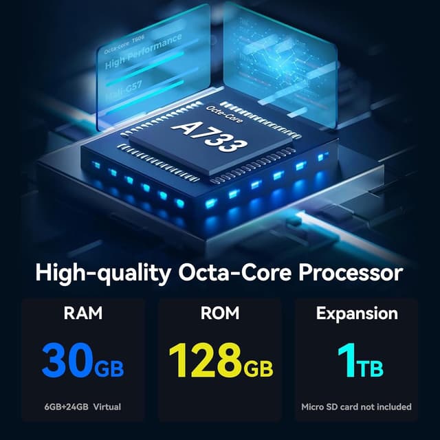 Detalle de Whitedeer Android-Tablet 10 Zoll mit 30 GB RAM