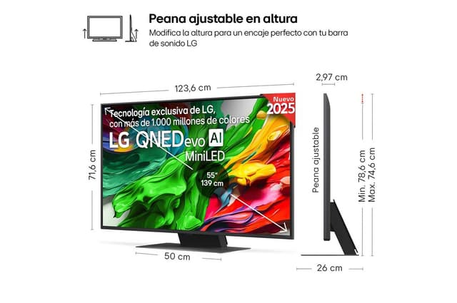 Detalle 2 de LG QNED86 55" QNED evo AI MiniLED 4K 2025