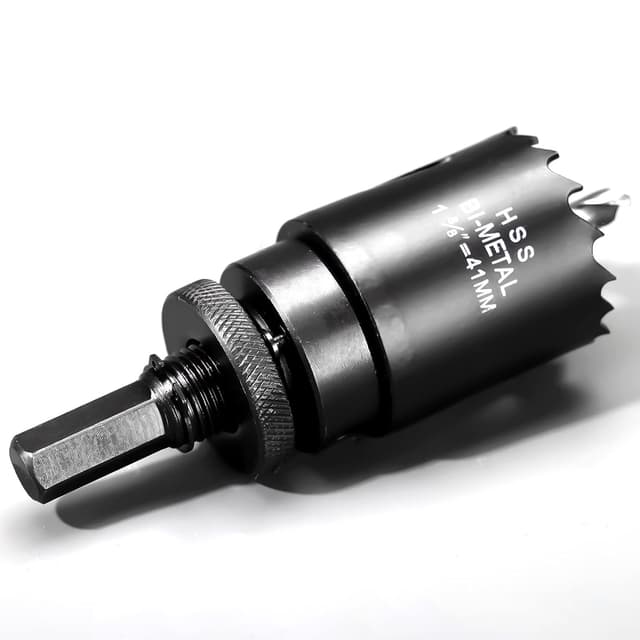 Detalle de HOME COMPOSER Lochsäge 130 mm (HSS M42, Bi-Metall) mit Sechskant-Schaft und Bohrer