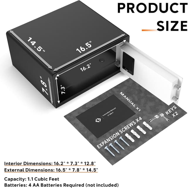 Thumbnail 1 de Z ZLJUAN Hotel Safe 1.1 Cu Ft biometric safe ๐